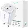 Image de Ugreen Nexode Chargeur 45W, 2X Usb-C, Pd3.0, Qc4.0, Gan (Blanc)