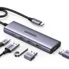 Image de Station d'accueil/réplicateur de ports pour ordinateur portable Ugreen 15596, USB 3.2 Gen 1 (3.1 Gen 1) Type-A + Type-C filaire, en aluminium