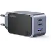 Image de Ugreen Nexode Air 65W sieninis kroviklis, USB + 2x USB-C pilkos spalvos Ordinateur portable, Téléphone portable, Souris, Ordinateur portable, Chargeur électrique, Tablette Gris Secteur Charge rapide Intérieure - Neuf