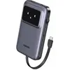 Image de Batterie externe Ugreen Uno PB511, 10 000 mAh, 30 W, gris, dimensions 116 x 72 x 22 mm, câble USB-C intégré
