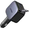 Image de Chargeur de Voiture avec Câble Rétractable Ugreen 60W 2xUSB-C et 1xUSB-A Gris