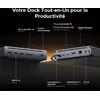 Image de Maxidok Thunderbolt 5 Docking Station Revodok 10 en 1 Station d'accueil avec 2*TBT5 120Gbps 8K60Hz DisplayPort Multi-Affichage 3*USB-A 3.2 10Gbps RJ45 Gigabit Lecteur SD TF 110W Max Charge - Neuf