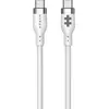 Image de "Hyper HyperJuice Câble de Charge USB-C à USB-C en Silicone   Puissance de Charge de 60W   Durabilité Supérieure   Compatible avec Plus de 1000 Appareils USB-C" - Blanc