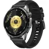 Image de Watch GT6 GPS - Boitier en Acier Inoxydable Argenté de 41 mm avec bracelet Fluoroélastomère, Noir - Neuf
