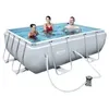 Image de Bestway   Piscine Hors Sol Rectangulaire 282x196x84cm   Métal Anticorrosion   Liner Pvc Multicouche   Filtre À Cartouche Inclus   Capacité 3662l