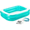 Image de Bestway   Piscine Gonflable Rectangulaire 201 X 150 X 51 Cm   Pvc Résistant   Capacité 450 Litres   Parois En Poutres En I   Kit De Réparation Inclus