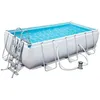 Image de Bestway   Piscine Hors Sol Rectangulaire Acier 404 X 201 X 100 Cm   Pompe Filtration Incluse   Échelle Et Diffuseur Chlore   Capacité 6 478 L