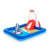 Image de Château Gonflable Bestway Lifeguard Tower Play Center 234x203x129 Cm Avec Arroseurs, Toboggan Et Requin Gonflable