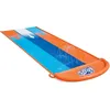Image de Bestway   Toboggan Triple Gonflable 4,88m   488 X 207 Cm   Pvc Durable   Arroseurs Intégrés Pour Glisse Rafraîchissante   Piscine D'Atterrissage