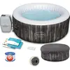Image de Spa gonflable rond à imprimés bois - 2-4 place - 180x66cm
