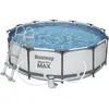 Image de Piscine hors sol ronde Steel Pro MAX, filtration   cartouche, escalier, diam ¨tre 3,66m, hauteur 1m