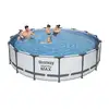 Image de Bestway   Piscine Hors-sol Ronde 457 Cm   Acier Résistant À La Corrosion   Hauteur 107 Cm   Capacité 14 970 L   Pompe De Filtration Incluse