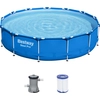 Image de Bestway® Steel Pro  Ensemble de piscine à cadre avec pompe de filtration Ø 396 x 84 cm, bleu, rond