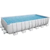 Image de Bestway® Power Steel  Kit piscine à cadre complet avec pompe de filtration 732 x 366 x 132 cm , gris clair, rectangulaire