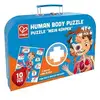 Image de Puzzle scientifique Hape Human Body 60 pièces anatomie 3D enfant Bleu et orange - Neuf