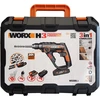 Image de WORX WX390.1 Marteau perforateur SDS-plus 20V pneumatique pour visser, percer & marteler, 1,2 Joule, 2x batteries Li-Ion, chargeur, coffret