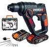 Image de Worx   Perceuse À Percussion 20v Sds 1,2j   3 Modes (perçage, Percussion, Burinage)   2 Batteries 2ah   Pour Béton Et Maçonnerie