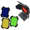 Image de GODOX BD-07 Grille nid d'abeille + 4 Filtres colorés pour tête cobra AD200 - Neuf