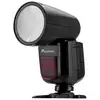 Image de Flash compact Godox V1-C pour Canon tête ronde TTL HSS 1/8000 2,4G sans fil LED pilote Noir - Neuf
