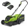 Image de Tondeuse à gazon sans fil Greenworks 24V, équipée d'un moteur sans balais, idéale pour les petites surfaces
