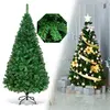 Image de Costway Costway Arbre de Noël Sapin de Noël artificiel avec support métallique 150-240 cm vert-180 cm