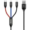 Image de Colorfone CAMLT-BSY01 câble USB 1,2 m USB A 3 x USB C Noir, Rouge, Bleu - Neuf