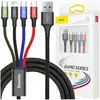 Image de Câble Usb Baseus Fast 4W1 2Xusb-C / Lightning / Micro 3,5A 1.2M (Czarny)