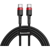Image de Baseus Cafule Câble USB 2 m USB C Noir, Rouge