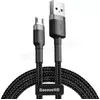 Image de Cable Baseus Cafule USB 2.0 type A - Micro B M/M 3m (Noir/Gris) #6POURCENT