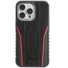 Image de Étui Rigide Audi En Cuir Véritable Magsafe Pour Iphone 14 Pro 6.1 Noir Et Rouge Au-tpupcmip14p-r8/d3-rd