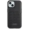 Image de Étui Rigide Audi Magsafe En Similicuir Noir Pour Iphone 15/14/13 6,1 Pouces (au-tpupcmip15-gt/d3-bk)