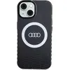 Image de Coque Magsafe Audi Iml Avec Grand Logo Pour Iphone 15/14/13 6,1 Pouces, Noire/noire, Rigide Au-imlmip15-q5/d2-bk