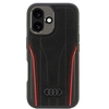 Image de Étui Rigide Audi En Cuir Véritable Magsafe Pour Iphone 166,1 Pouces, Noir Et Rouge Au-tpupcmip16-r8/d3-rd