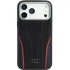 Image de Housse iPhone 17 Pro cuir véritable Audi R8 MagSafe noir rouge logo métal