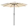 Image de Songmics   Parasol Droit 3m Gpu30be   Toile Polyester Hydrofuge Upf50+   Mât En Acier Traité   Inclinaison Facile   Pour Terrasse, Jardin, Balcon