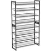 Image de Songmics - Tagère À Chaussures De 8 Niveaux, Ensemble De 2 Étagères De Chaussures Empilable De 4 Niveaux, Étagère De Rangement En Métal, Étages Réglables, Noir Lmr08b