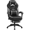 Image de Songmics - Fauteuil Gamer Ergonomique, Chaise Gaming, Fauteuil De Bureau, Avec Repose-pieds Télescopique, Appui-tête Réglable, Support Lombaire, Capacité De Charge 150 Kg, Gris Et Noir Obg77bg