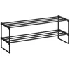 Image de SONGMICS Étagère à Chaussures 2 Niveaux, Porte-Chaussures en Métal, à l’Endroit ou à l’Envers, pour 12-15 Paires, Empilable, pour Couloir, 30 x 92 x 34 cm, Noir LSA12BKV2 en occasion ou reconditionné