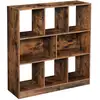 Image de Bibliothèque, Étagère, Meuble De Rangement Avec Compartiments Ouverts, Pour Salon, Chambre, Bureau, Cloison Séparateur, 97,5 X 30 X 100 Cm, Marron Rustique Par Songmics Lbc52bx - Vasagle