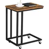Image de Vasagle - Bout De Canapé, Table De Chevet De Style Industriel, Petite Desserte Mobile, Stable, Montage Facile, Avec Roulettes, Cadre Pour Salon, Chambre, Couloir, Bureau, Petit Espace, Rétro Par Songmic