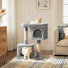 Image de FEANDREA Arbre à chat, L arbre à chat, avec 2 maisonnettes, 80 cm, compact, gris clair