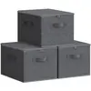 Image de Boîtes de rangement SONGMICS avec couvercle, lot de 3, pliables, avec poignées