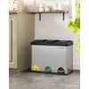 Image de SONGMICS Poubelle Système de tri des déchets, poubelle, inox, 45 L
