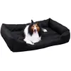 Image de SONGMICS Lits pour chiens Oxford Tissu 100 x 28 x 70 cm Coussin pour chien avec en bas un fond antidérapant noir PGW28H