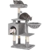 Image de FEANDREA Arbre à chat, grand arbre à chat de 110 cm, gris clair PCT52W