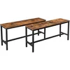 Image de Vasagle - Bancs De Salle À Manger, Lot De 2, Siège Pour Cuisine, Style Industriel, 108 X 32,5 X 50 Cm, Cadre Métallique Durable, Pour Cuisine, Salle À Manger, Salon, Marron Rustique Par Songmics Ktb33x