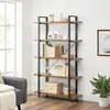 Image de Vasagle - Bibliothèque Étagère De Rangement Vintage Par Songmics Lls55bx- Style Industriel - 5 Niveaux - Montage Facile - Pour Salon, Chambre, Bureau -