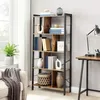 Image de Bibliothèque À 4 Niveaux Vasagle Lbc12bx - Étagère - Meuble De Rangement - Pour Salon, Bureau, Chambre D'Enfant - Montage Facile - Style Industriel - Cadre En Acier - Marron Rustique Et Noir