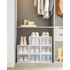 Image de SONGMICS Boîtes à chaussures Lot de 8 boîtes de rangement Organiseur à chaussures Boîtes en plastique blanc