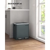 Image de SONGMICS Poubelle Métal-Pied, Poubelle, 30L, Ergonomique, Acier